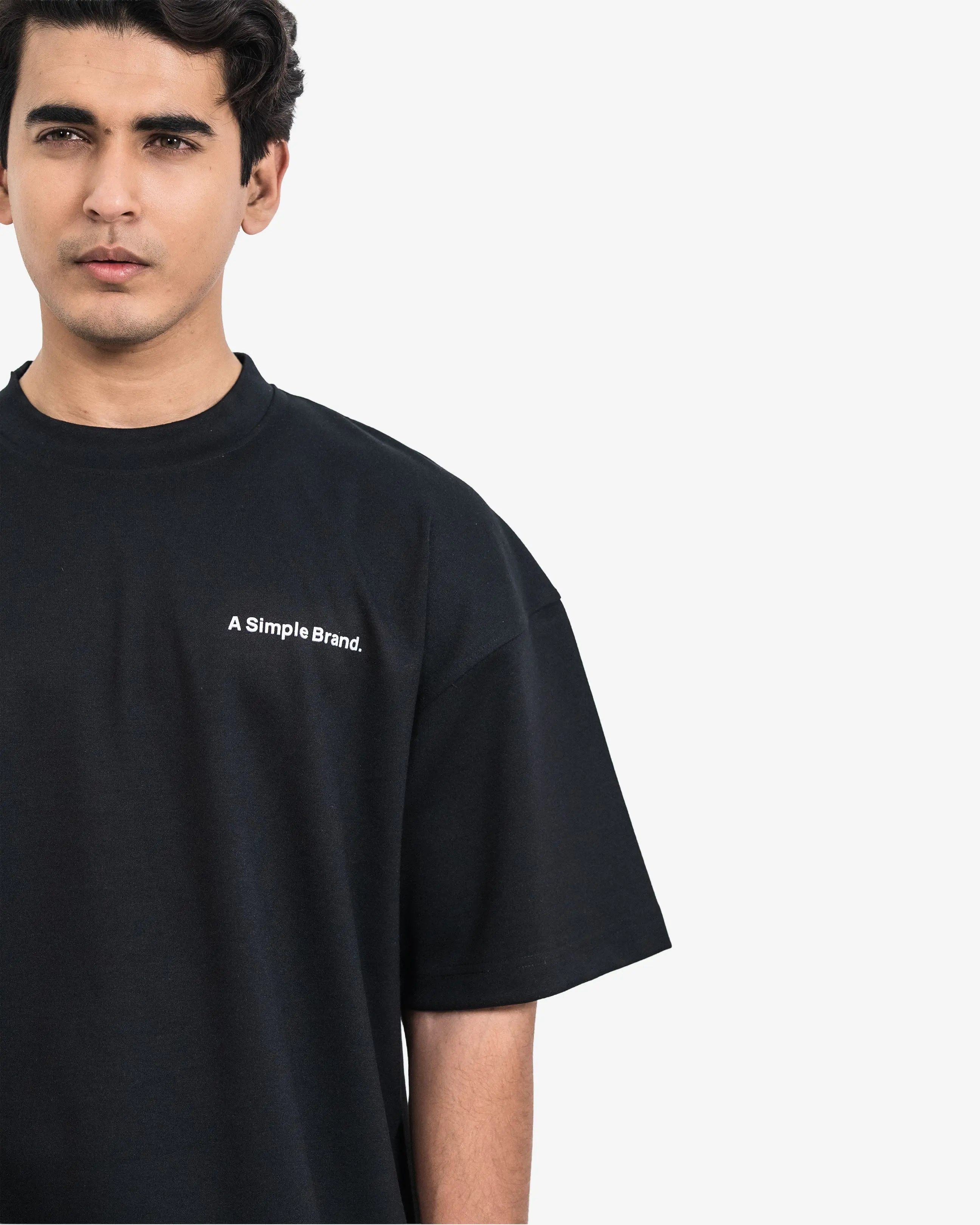 Black Boxy Fit T-shirt A Simple Brand.