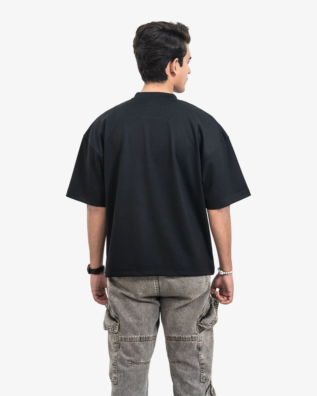 Black Boxy Fit T-shirt A Simple Brand.