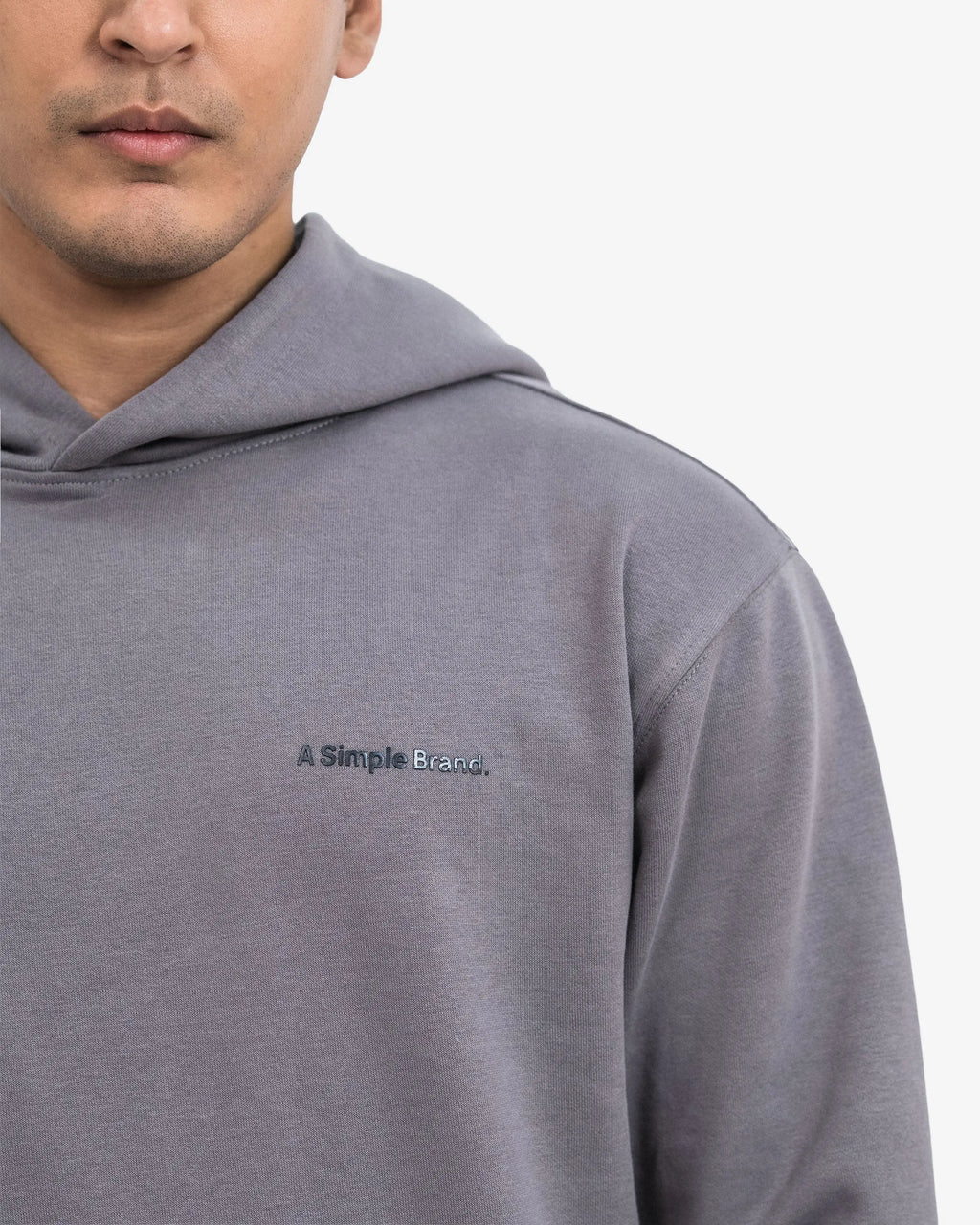 Light Grey Regular Fit Hoodie A Simple Brand.
