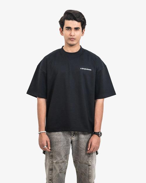 Black Boxy Fit T-shirt A Simple Brand.